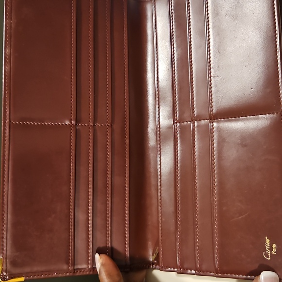 Cartier Burgundy Wallet with Gold Accents - Picture 7 of 9